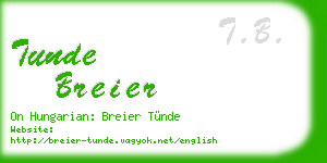 tunde breier business card
